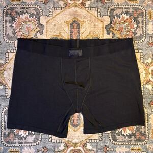 Skims Boxer Shorts Women's Comfy Lounge Black Sleep Bottoms Size 2XL Super Soft